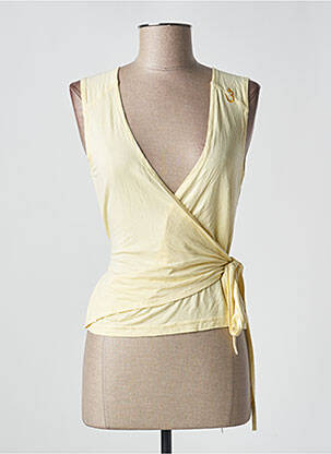 Gilet cache-cœur stretch jaune BE YOU K femme