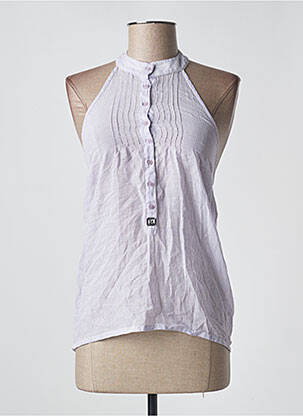 Top coupe fluide fines bretelles violet TEDDY SMITH femme