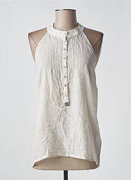Top coupe fluide fines bretelles beige TEDDY SMITH femme