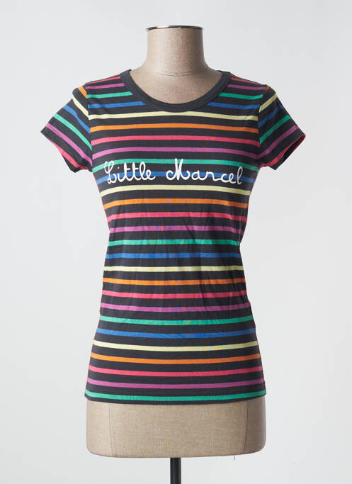 T-shirt sérigraphie manches courtes gris LITTLE MARCEL femme