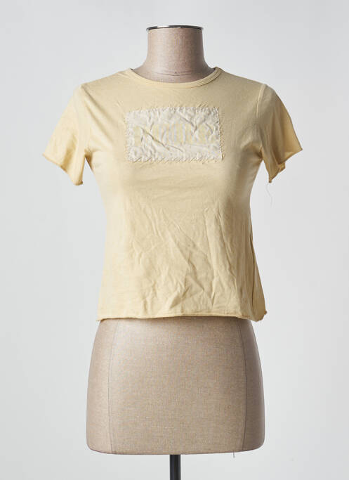 T-shirt stretch manches courtes beige TEDDY SMITH femme