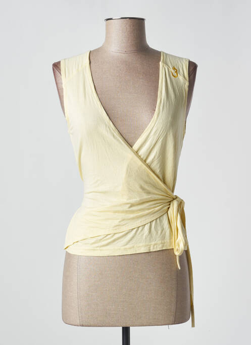 Gilet cache-cœur stretch jaune BE YOU K femme