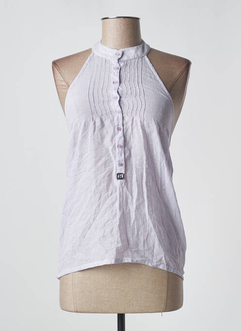 Top coupe fluide fines bretelles violet TEDDY SMITH femme