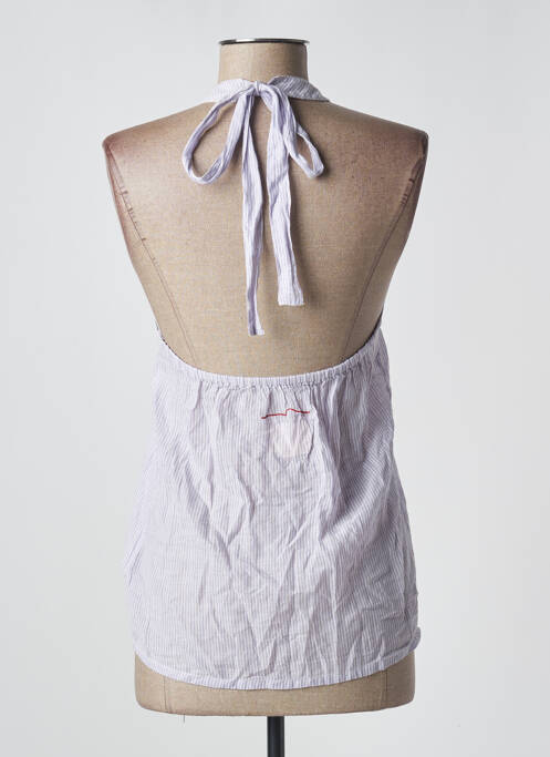 Top coupe fluide fines bretelles violet TEDDY SMITH femme