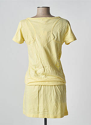 Robe mi-longue manches courtes manches courtes jaune ONLY femme