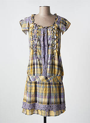 Robe mi-longue manches courtes manches courtes violet 2 TWO femme