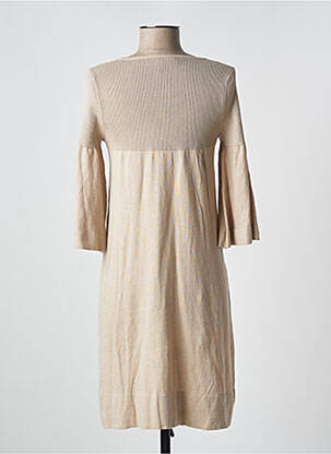 Robe mi-longue manches 3/4 manches 3/4 beige NOTSHY femme