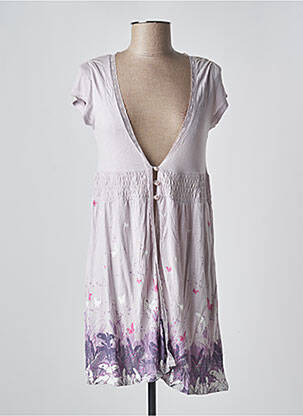 Gilet manches courtes fermeture boutonnée sur le devant violet CHILLI PEPPER femme