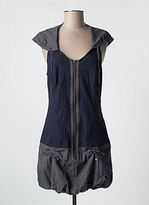 Tunique manches courtes coupe cintrée bleu LOLA ESPELETA femme