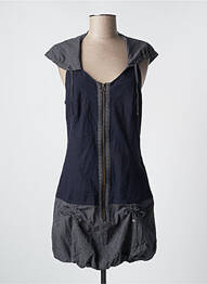 Tunique manches courtes coupe cintrée bleu LOLA ESPELETA femme