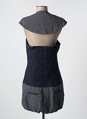 Tunique manches courtes coupe cintrée bleu LOLA ESPELETA femme
