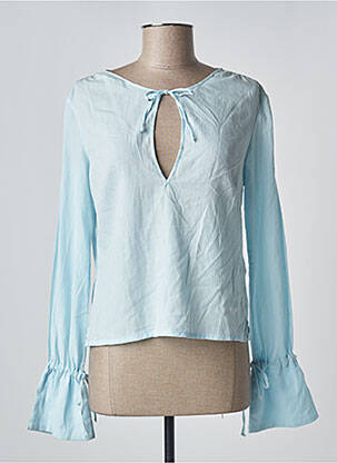 Blouse légère et transparente manches longues bleu ROXY femme