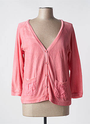 Gilet manches longues manches 3/4 rose BLEND femme