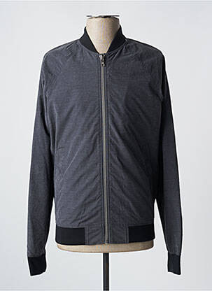 Blouson col v gris MINIMUM femme