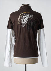 T-shirt marron DEELUXE pour homme seconde vue