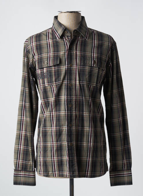 Chemise manches longues poches vert BLEND homme