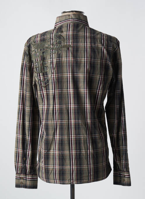 Chemise manches longues vert BLEND pour homme