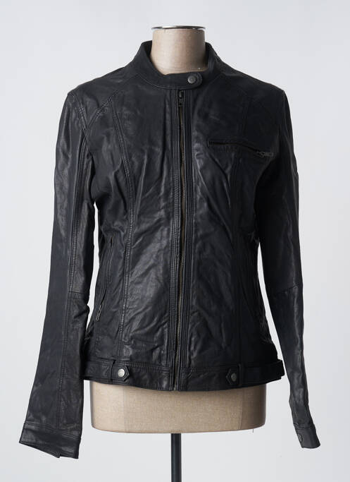 Veste en cuir noir KAPORAL pour femme