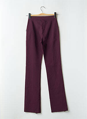 Pantalon droit stretch taille haute violet ÇA ME PLAÎT femme