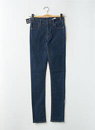 Jeans skinny tissage brut taille haute bleu CHEAP MONDAY femme