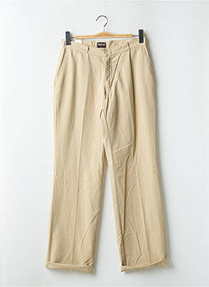 Pantalon chino tissage popeline taille haute beige CIMARRON femme