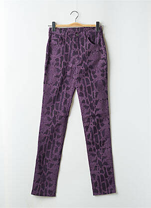 Pantalon slim taille haute taille haute violet CIMARRON femme