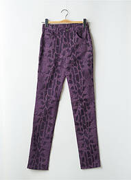 Pantalon slim stretch taille haute violet CIMARRON femme