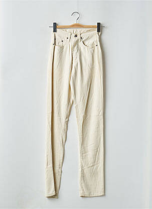 Pantalon droit taille haute taille haute beige CIMARRON femme