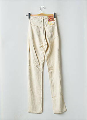 Pantalon droit taille haute taille haute beige CIMARRON femme
