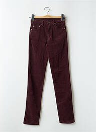 Pantalon droit stretch taille haute rouge CIMARRON femme