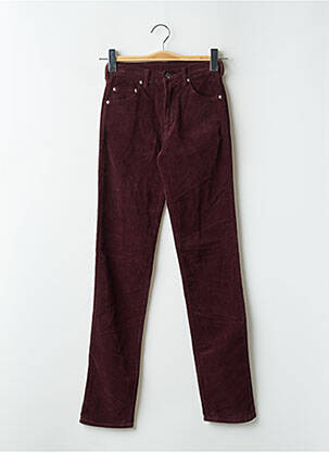 Pantalon droit stretch taille haute rouge CIMARRON femme