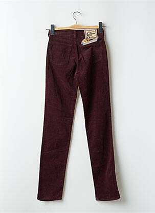 Pantalon droit stretch taille haute rouge CIMARRON femme