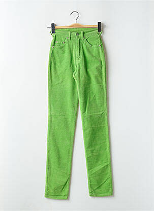 Pantalon droit stretch taille haute vert CIMARRON femme
