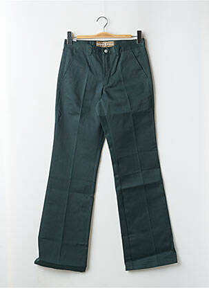 Pantalon chino fermeture zippée sous rabat boutonné taille normale vert FREEMAN T.PORTER femme