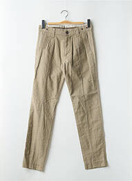 Pantalon chino fermeture zippée sous rabat boutonné taille normale beige FREEMAN T.PORTER femme