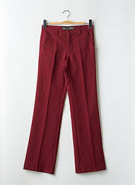 Pantalon droit fermeture zippée sous rabat boutonné taille normale rouge FREEMAN T.PORTER femme