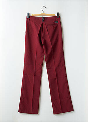 Pantalon droit fermeture zippée sous rabat boutonné taille normale rouge FREEMAN T.PORTER femme