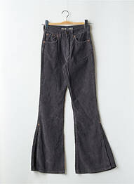 Pantalon flare tissage velours taille haute gris FREEMAN T.PORTER femme