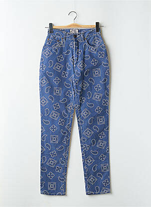 Pantalon droit taille haute taille haute bleu LADY SPENCER' S femme