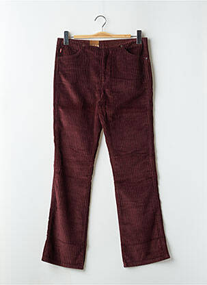 Pantalon droit fermeture zippée sous rabat boutonné taille normale rouge LEVI'S femme
