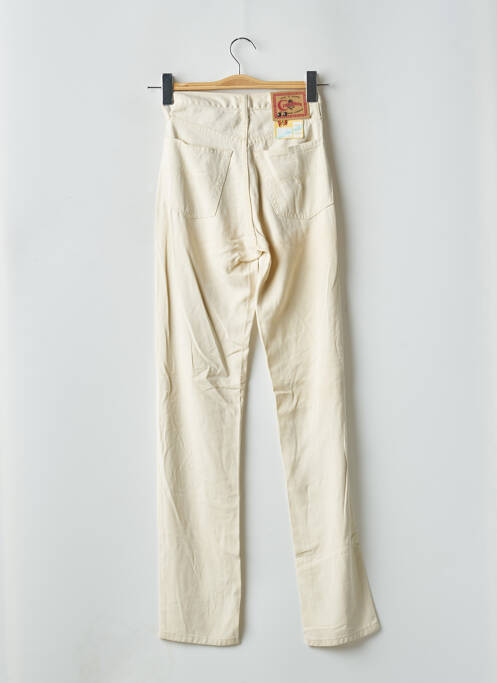 Pantalon droit taille haute taille haute beige CIMARRON femme