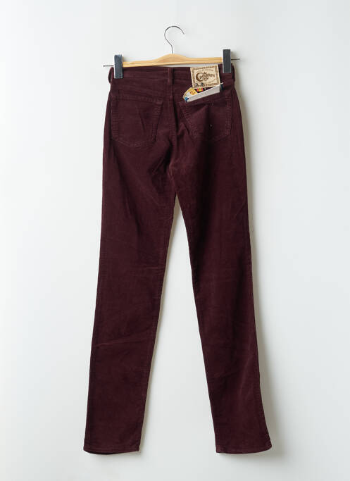 Pantalon droit stretch taille haute rouge CIMARRON femme