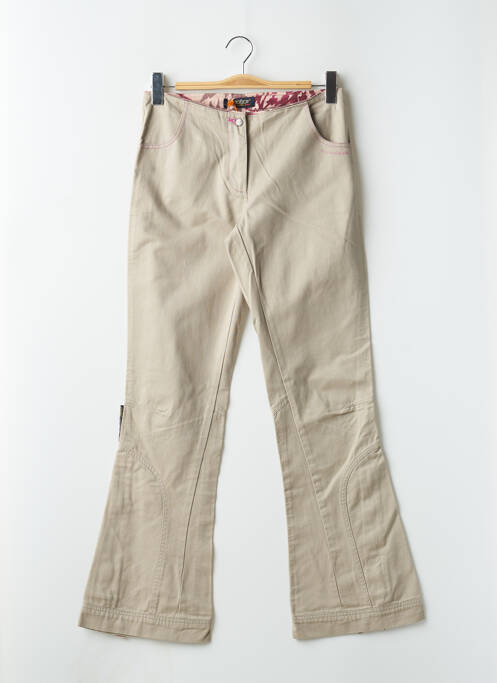 Pantalon flare beige DDP pour femme