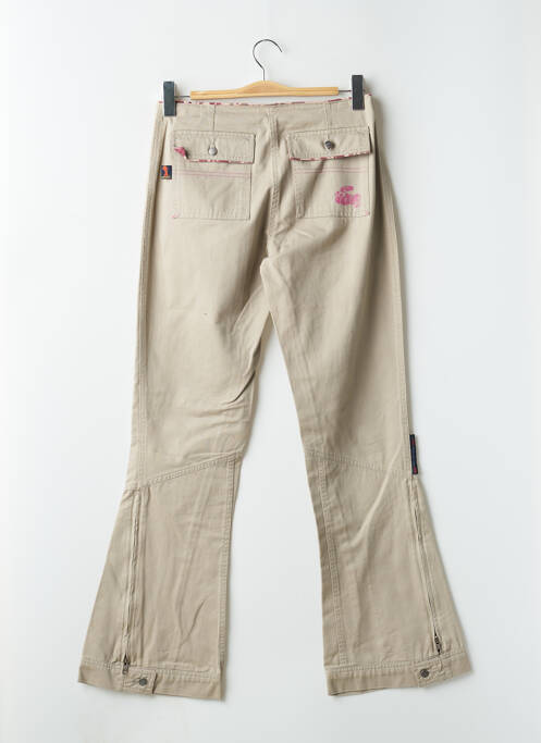 Pantalon flare beige DDP pour femme