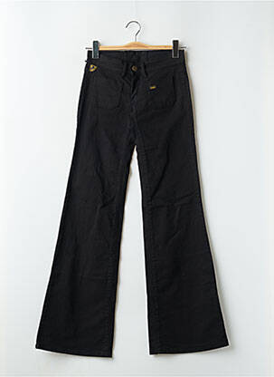 Jeans bootcut tissage brut taille basse noir LOIS femme