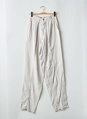 Pantalon droit coupe carotte taille haute gris PRESTO femme