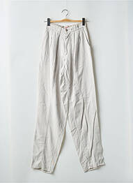 Pantalon droit coupe carotte taille haute gris PRESTO femme