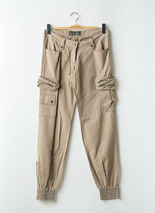 Pantalon cargo poches taille basse beige REDWOOD femme