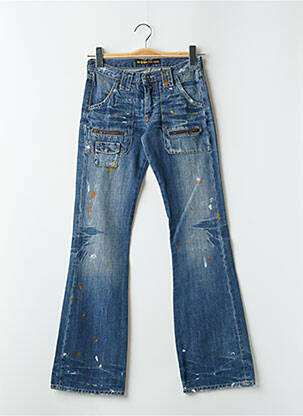 Jeans bootcut tissage brut taille basse bleu REDWOOD femme