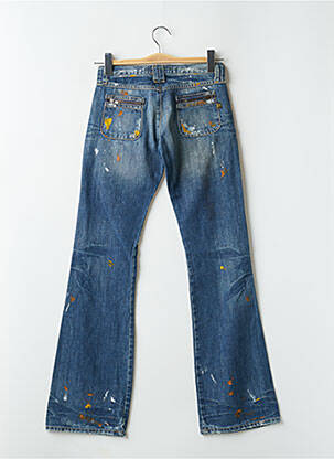 Jeans bootcut effet usé délavé taille basse bleu REDWOOD femme
